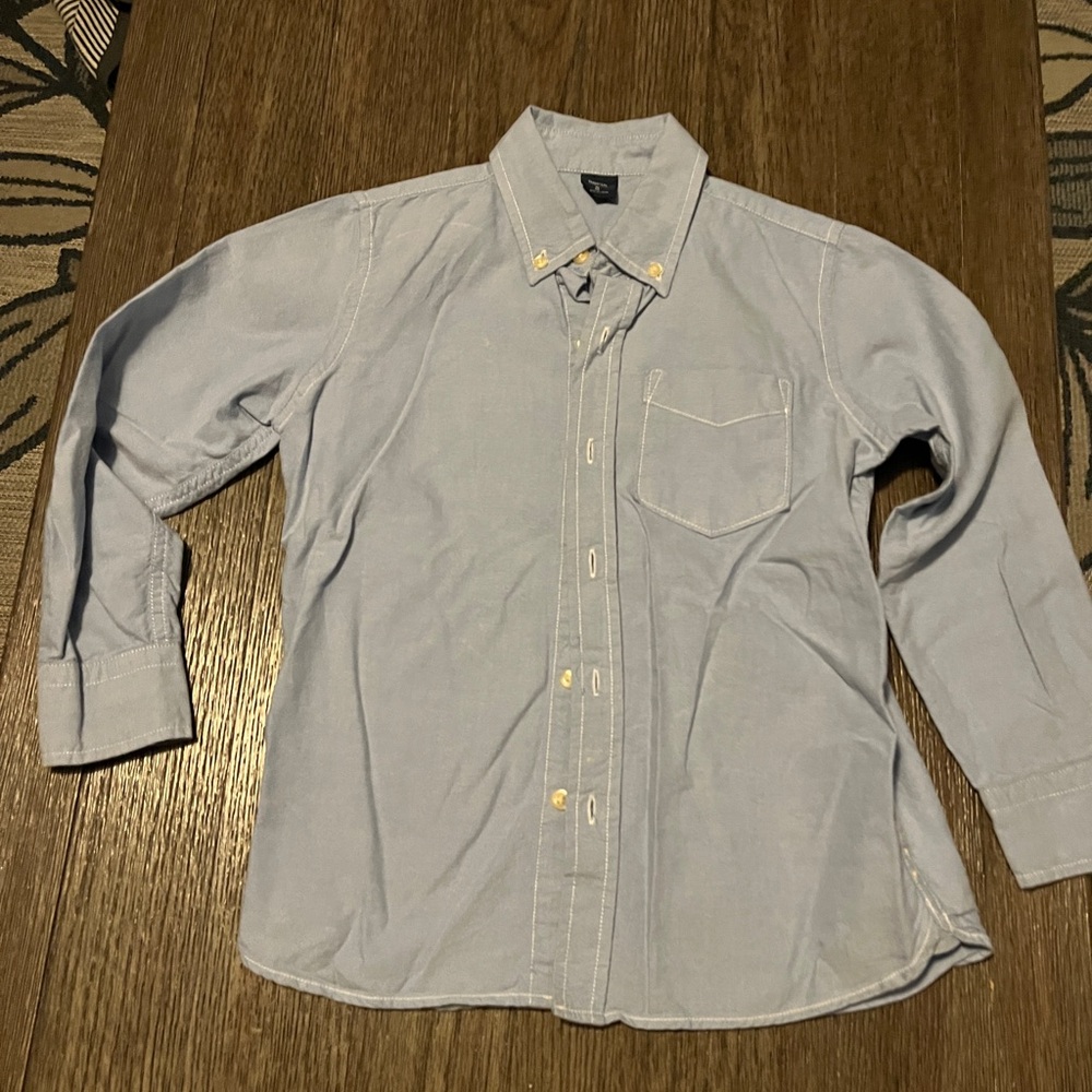 Boys Light Blue Button-Down Shirt